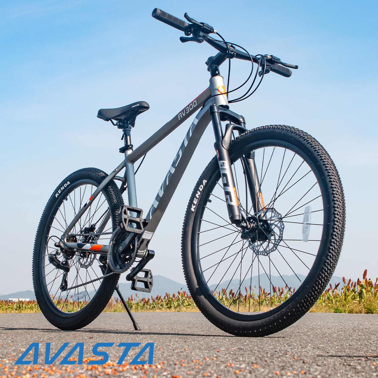 AVASTA AV300 26 27.5 inch Mountain Bike with 21-Speed, Aluminum Frame, Dual Disc Brake, Comfortable Saddle, Multiple Colors - Image 9