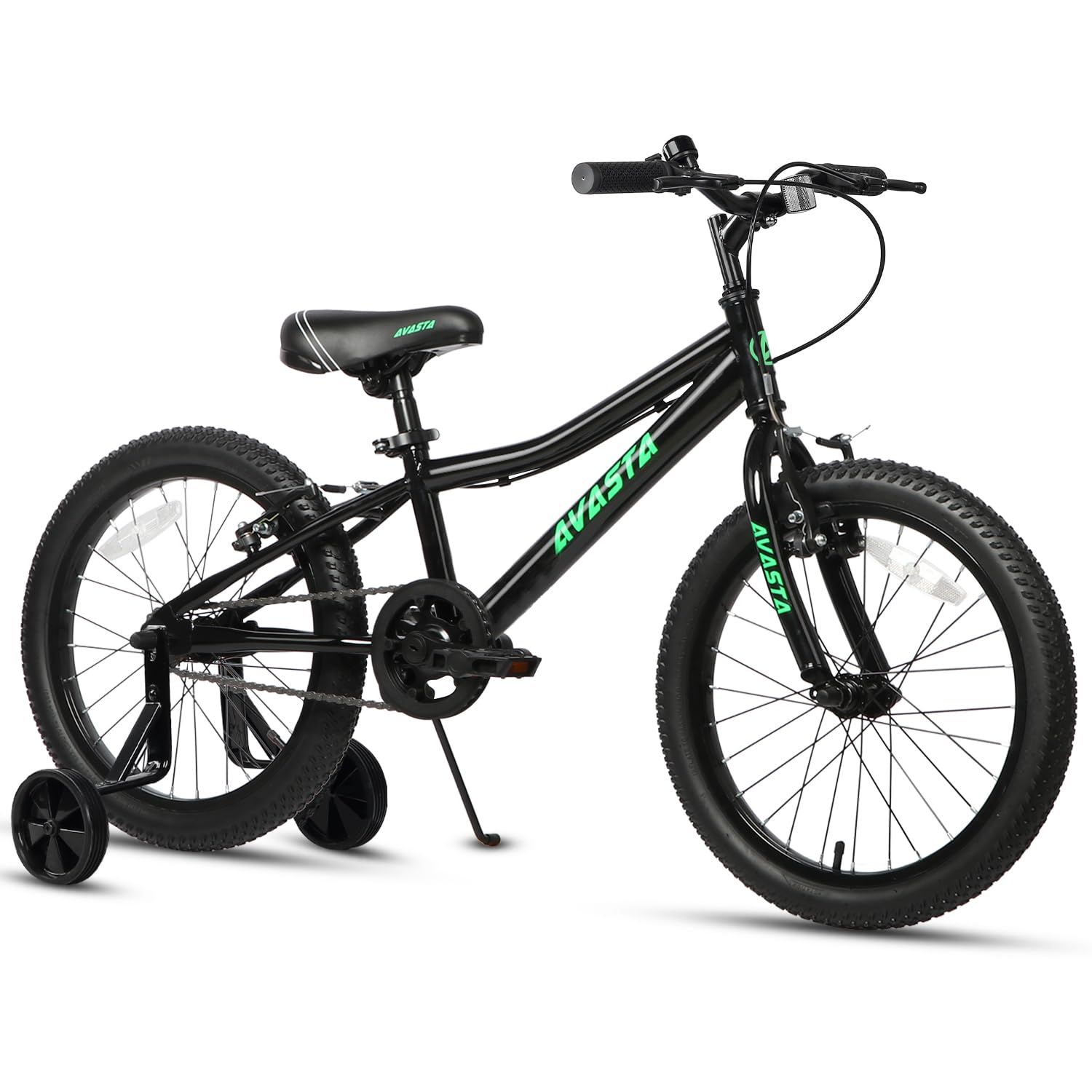 AVASTA Bilbo 18 20 24 Inch Kids Bike for Boys Girls 5-14 Years Old, Retro Style High Carbon Steel Bicycle with Adjustable Handlebars and Seat, Dual V-Brakes, Kickstand, Multiple Colors