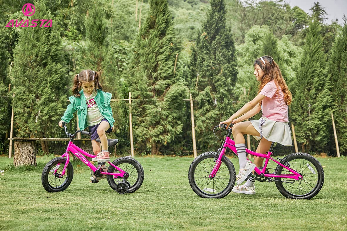 AVASTA Bilbo 18 20 24 Inch Kids Bike for Boys Girls 5-14 Years Old, Retro Style High Carbon Steel Bicycle with Adjustable Handlebars and Seat, Dual V-Brakes, Kickstand, Multiple Colors - Image 3
