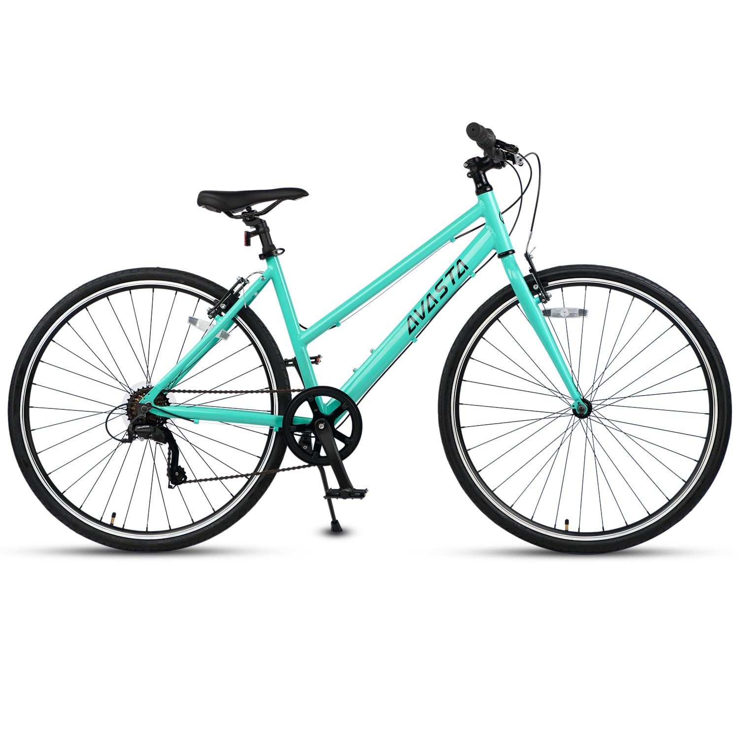 AVASTA Populus 700C Road Bike for Women with Kickstand, 15 17 Inch Lightweight Step Through Aluminum Alloy Frame, 7-Speed Drivetrain, Multiple Colors - Image 2