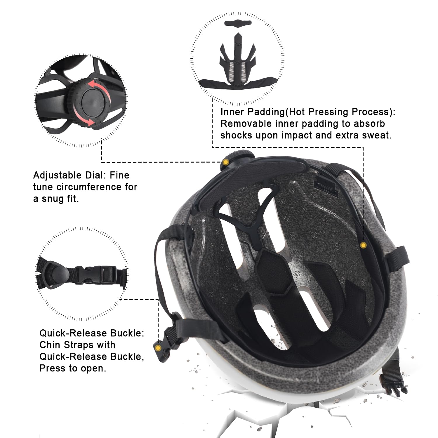 Petimini Kids Bike Helmet with DIY Stickers, CPSC & CE Certified for Toddler Kids Ages 2-6 Boys Girls, Multi-Sport Safety Cycling Skating Scooter Helmet, Multiple Colors - Image 6